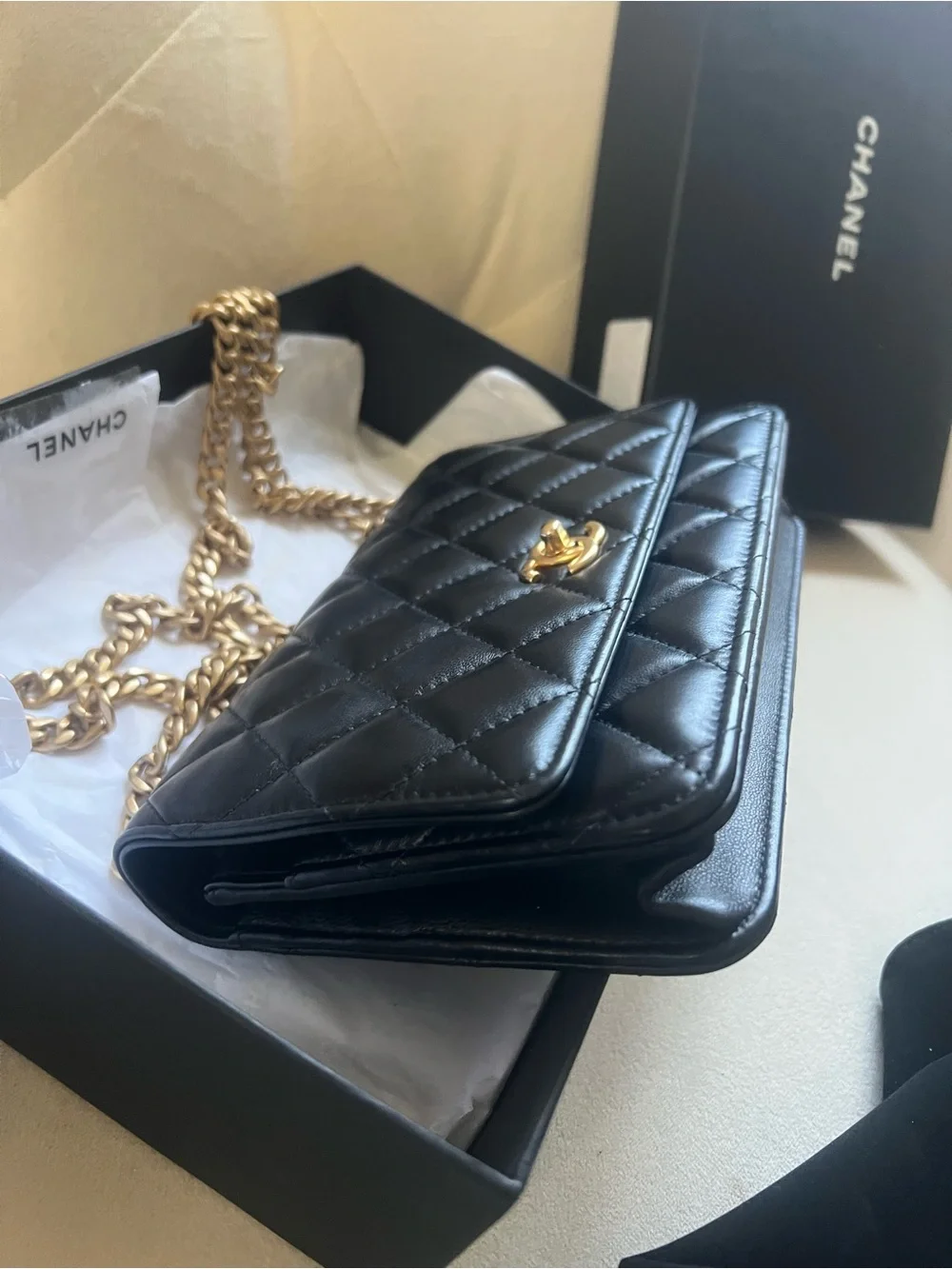 Chanel Quilted Lambskin Sweet Camellia WOC crossbody - Picture 5 of 7